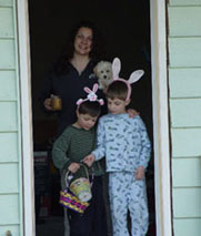 Rebecca, Nelson and Hudson Shier - Easter Rabbits, Vernon, BC