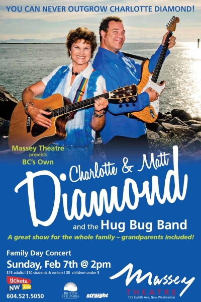 Charlotte & Matt Diamond with the Hug Bug Band at the Massey Theatre