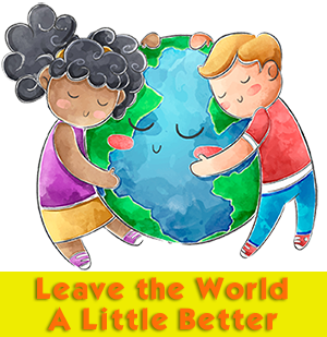 Leave the World a Little Better - Boy and Girl Hugging Earth [Image © Freepik]