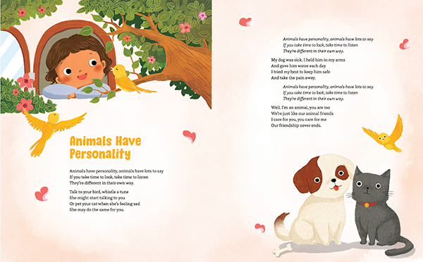 Animals Have Personality Pages from "Charlotte Diamond's Animal Friends" Book